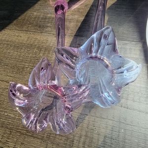Send Me Offers! Vintage Alexandrite Neodymium Crystal Lily Bud Vase 2PC Set
